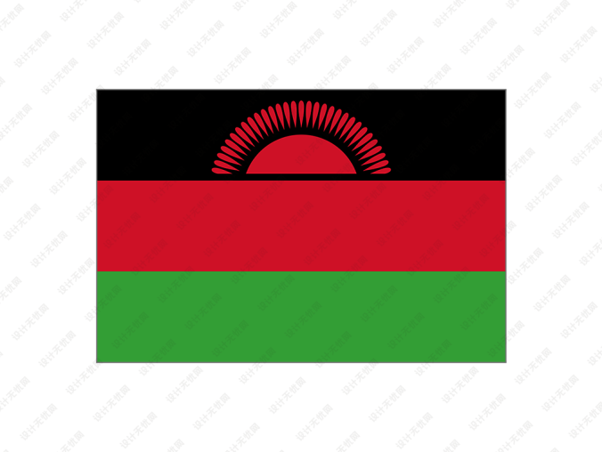 马拉维国旗矢量图