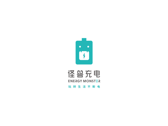 怪兽充电logo矢量图